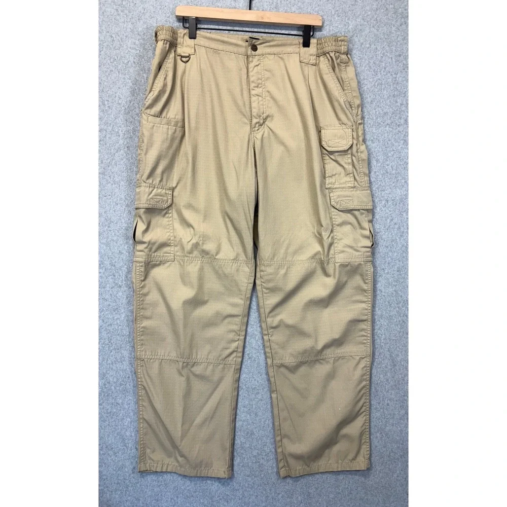 5.11 Tactical Series Mens Cargo Pants Khaki Tan Ripstop Utility Trousers 40x32